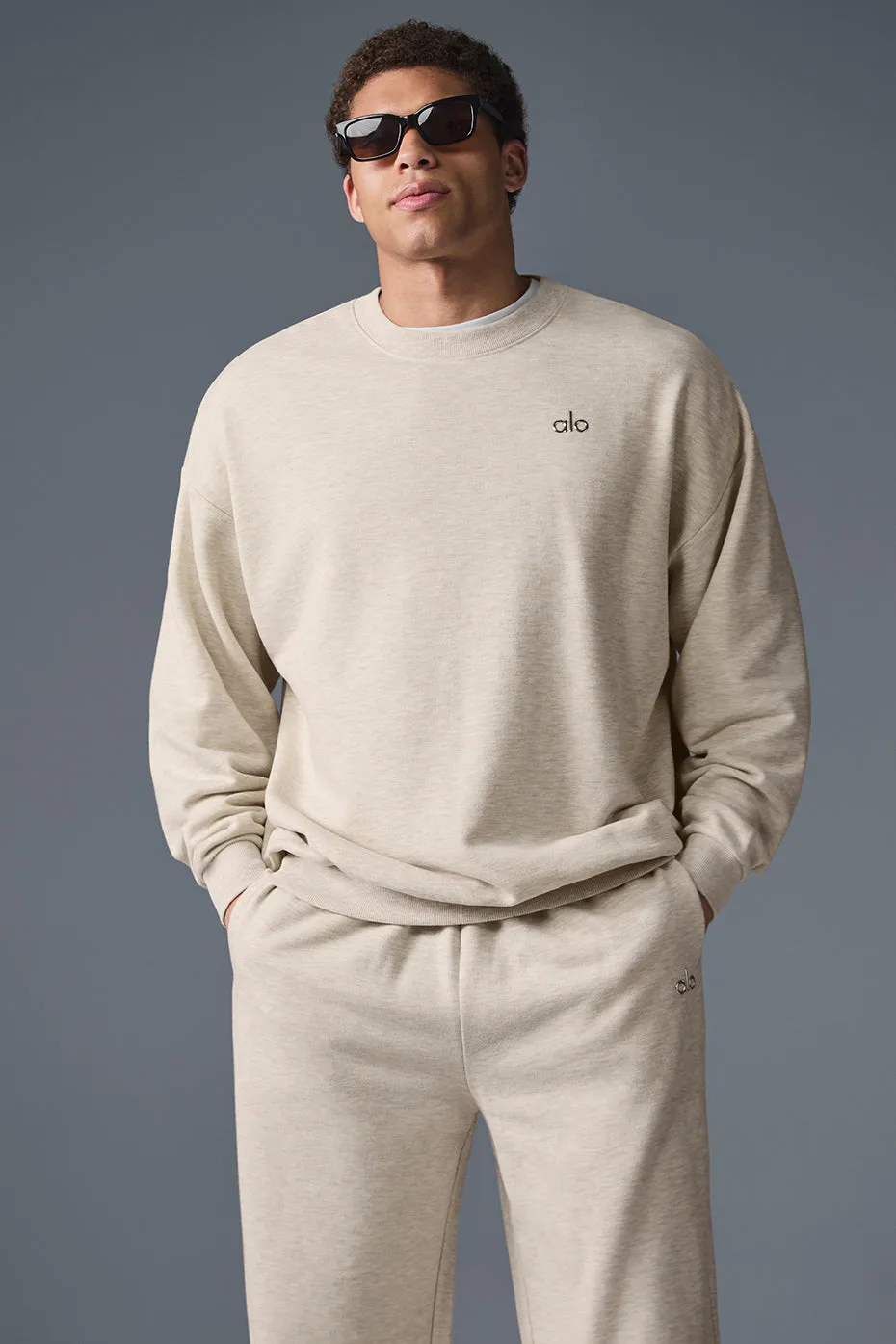 Accolade Crew Neck Pullover - Oatmeal Heather