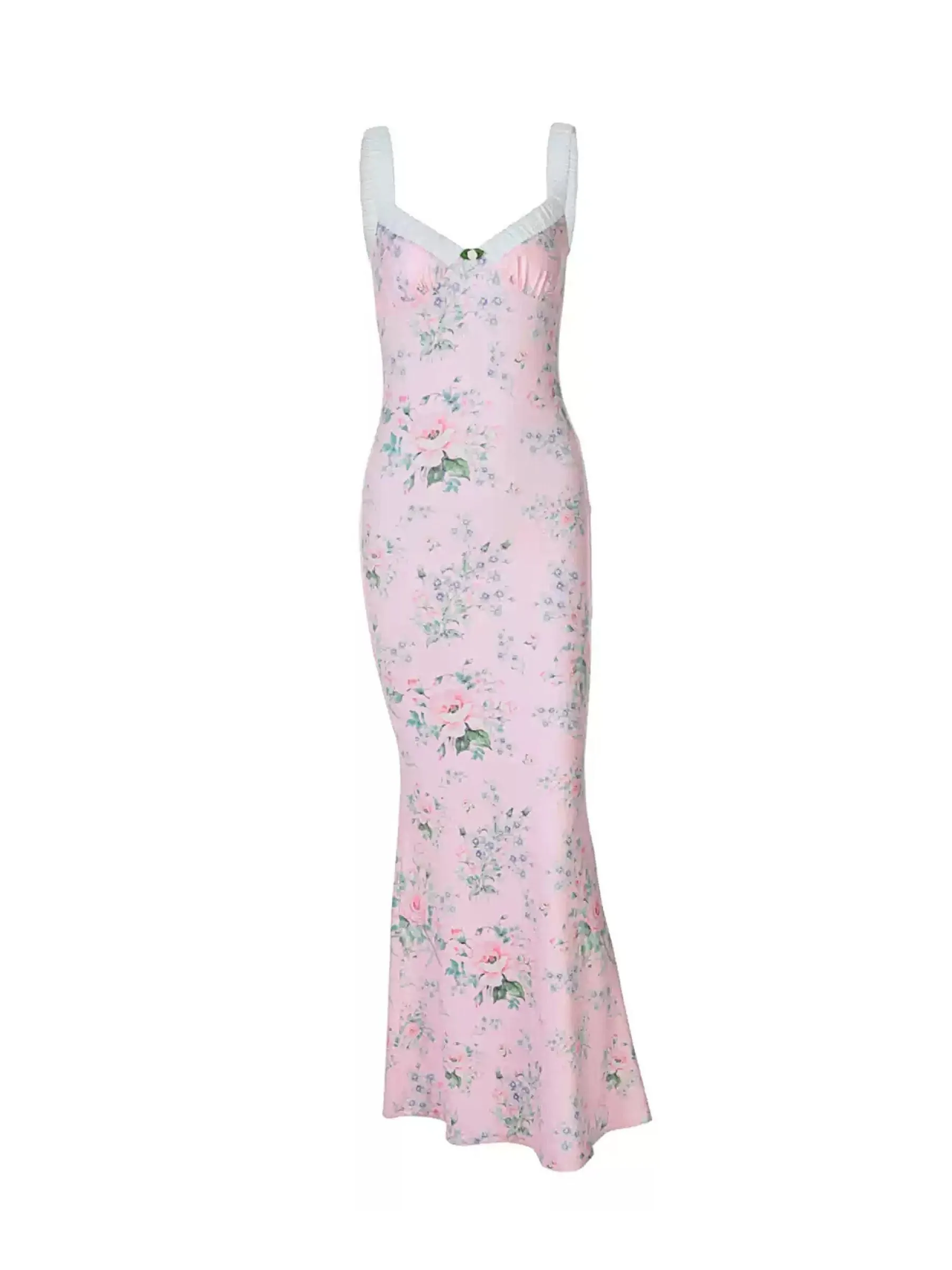 Alania Floral Fishtail Maxi Dress