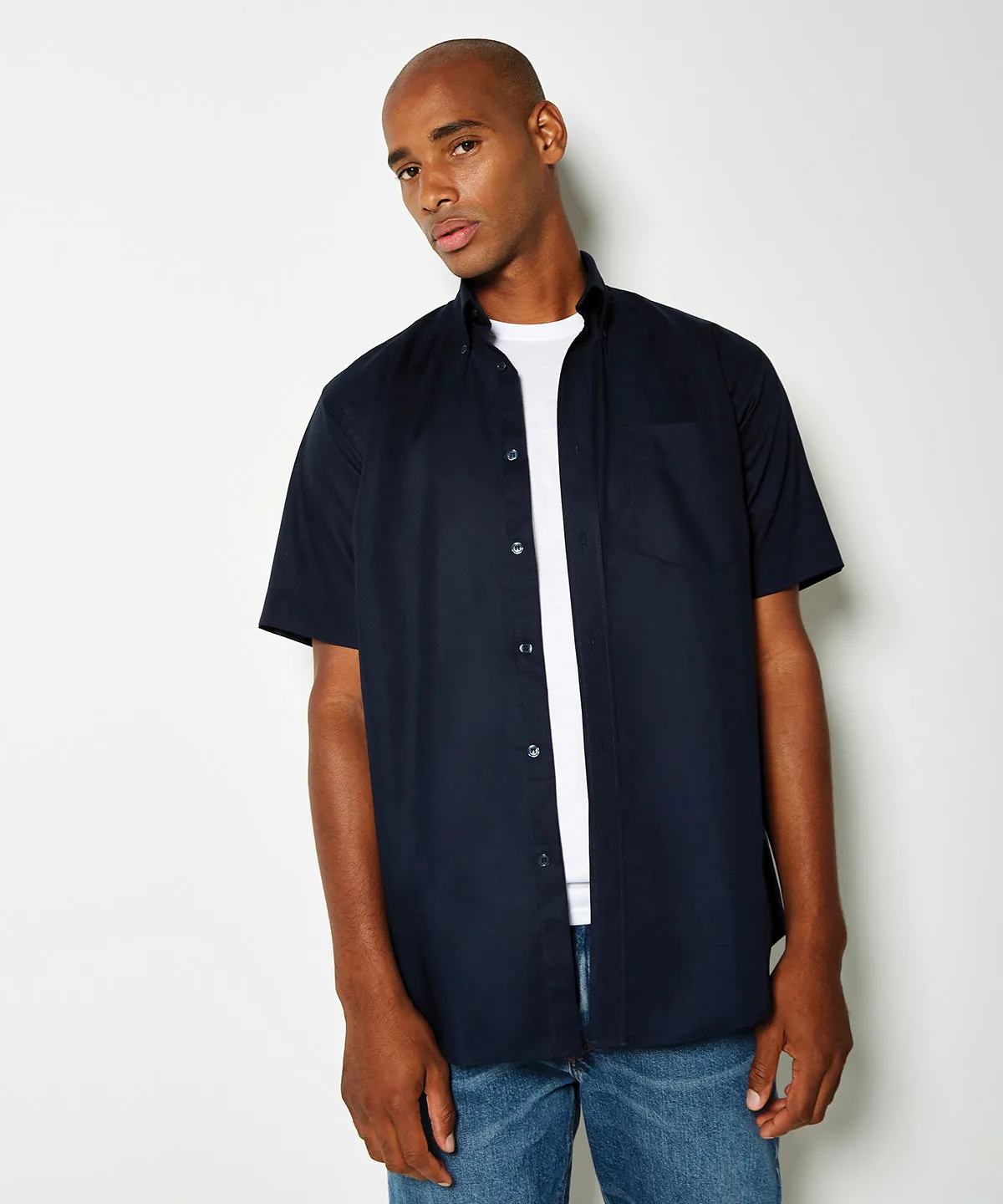 Black - Workplace Oxford shirt short-sleeved (classic fit)