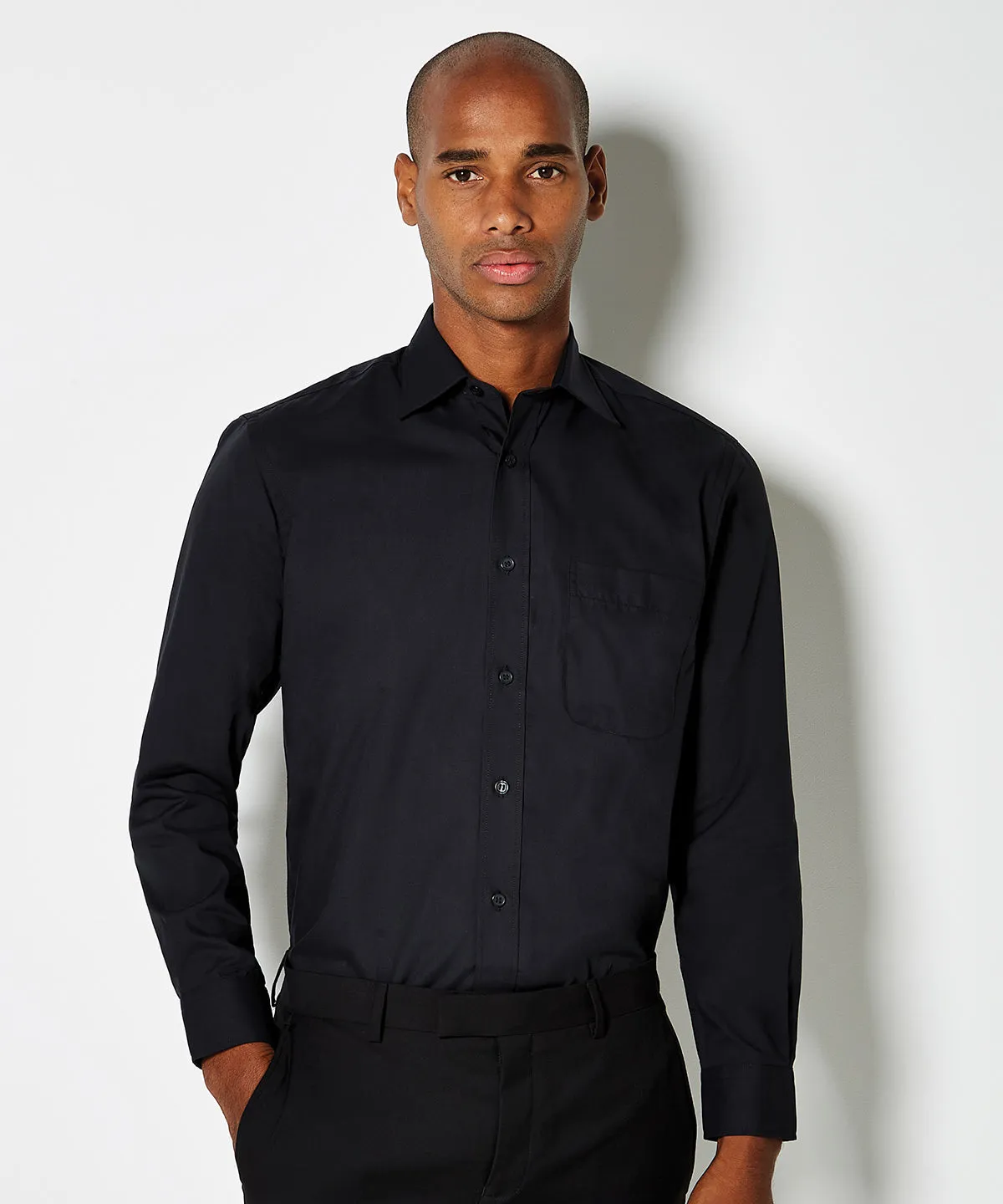 Dark Navy - Business shirt long-sleeved (classic fit)