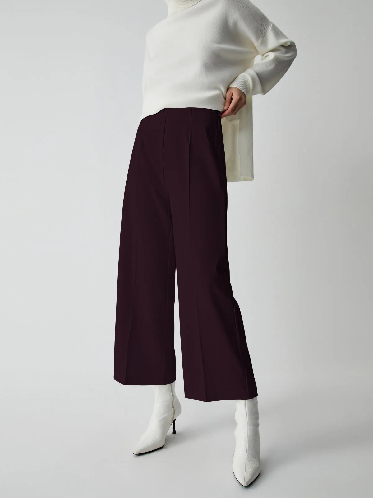 Effortless Wide Graceful Leg Culotte Pants