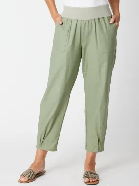 Linen Comfort Pant - Sage- 30646