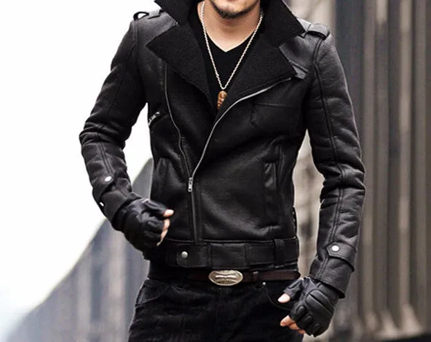 Men's Casual Warm Leather Jacket