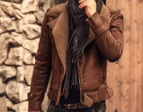 Men's Casual Warm Leather Jacket