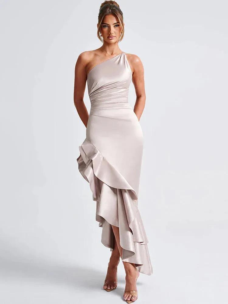 Mirella - Flattering one shoulder dress