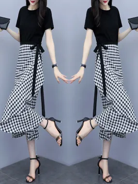 New Fashionable Top And Bottom Skirt Suit