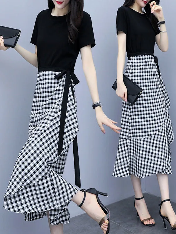 New Fashionable Top And Bottom Skirt Suit