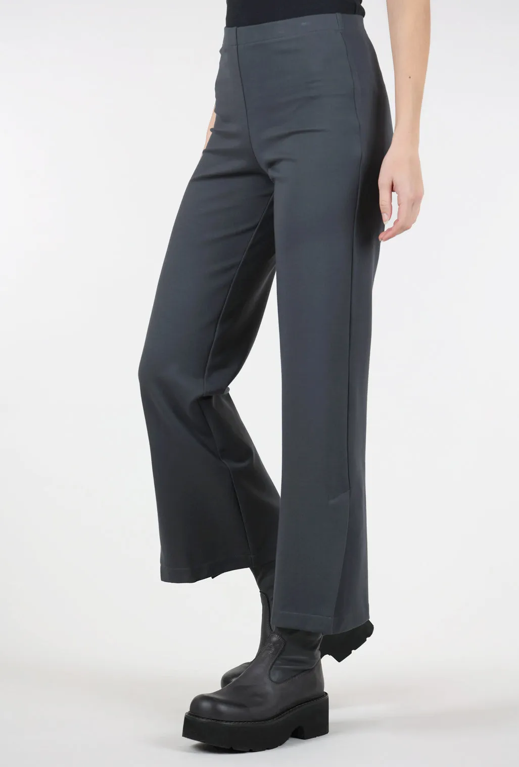 Ponte Side-Slit Pant, Obsidian