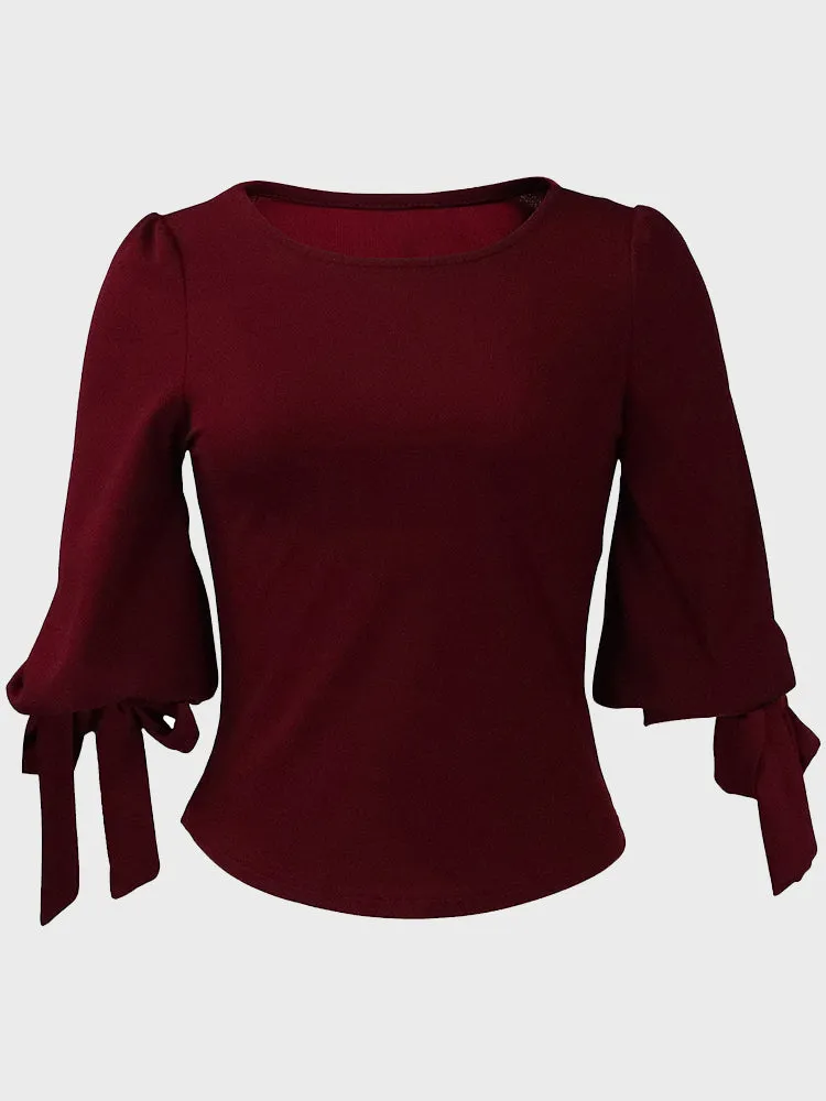 Puff Sleeve Strap Blouse