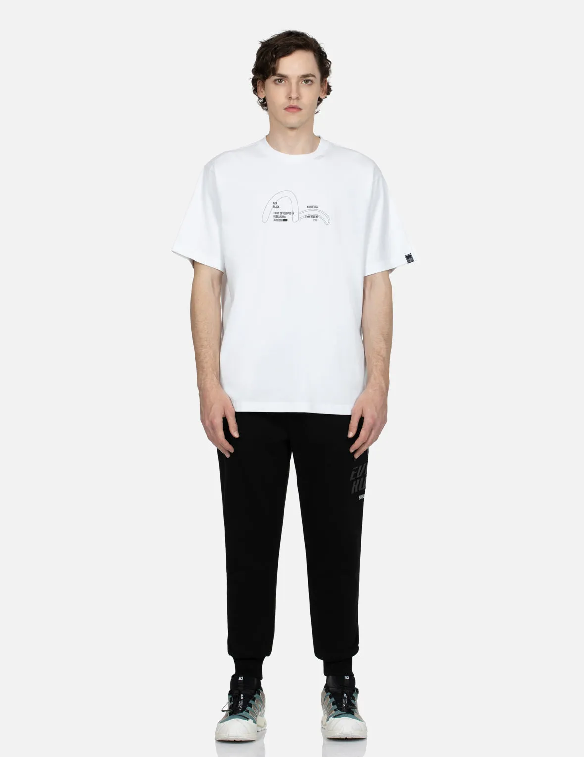 Seagull and Logo Print Regular Fit Sweatpants