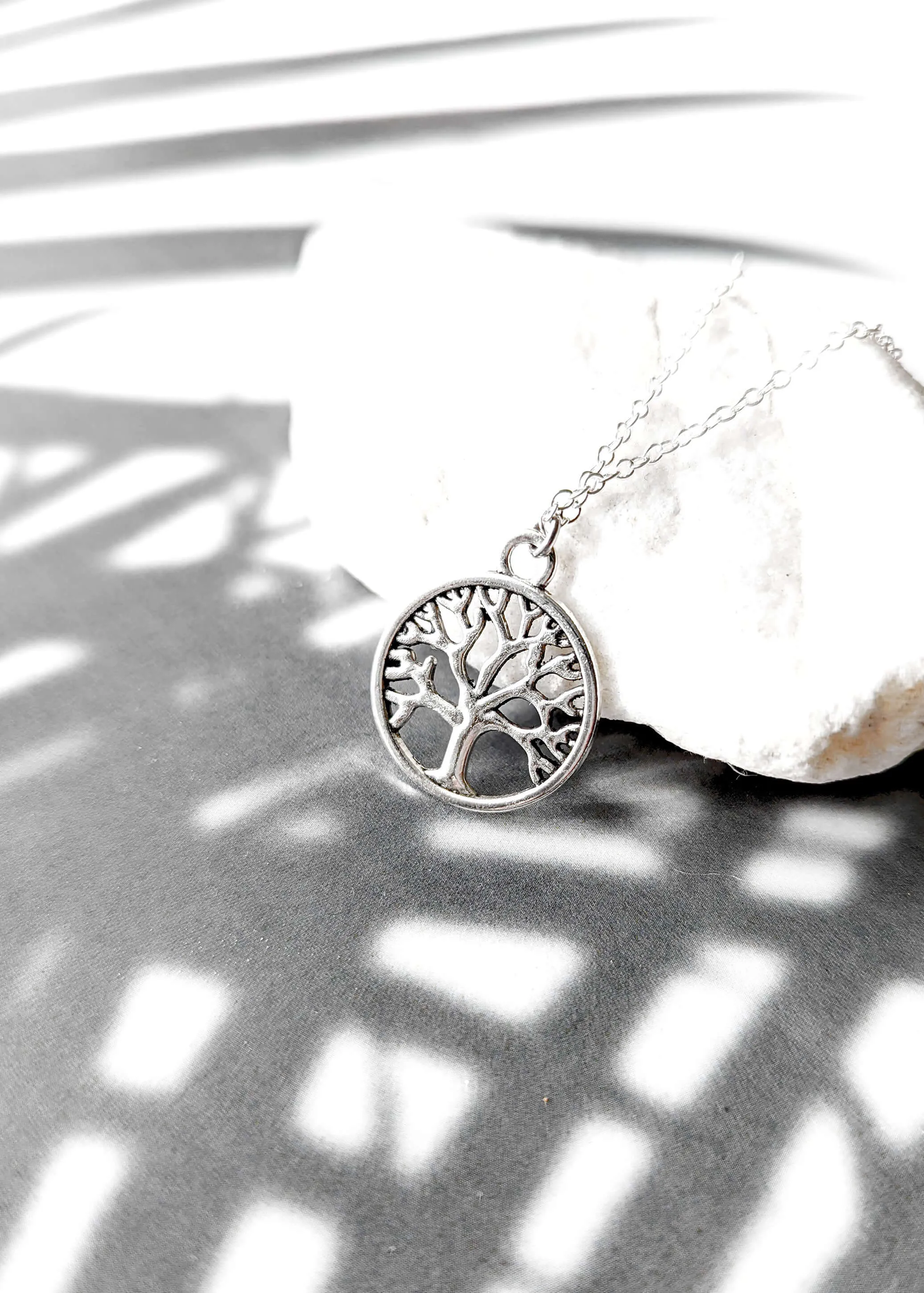 Silver Tree of Life Family Pendant Necklace