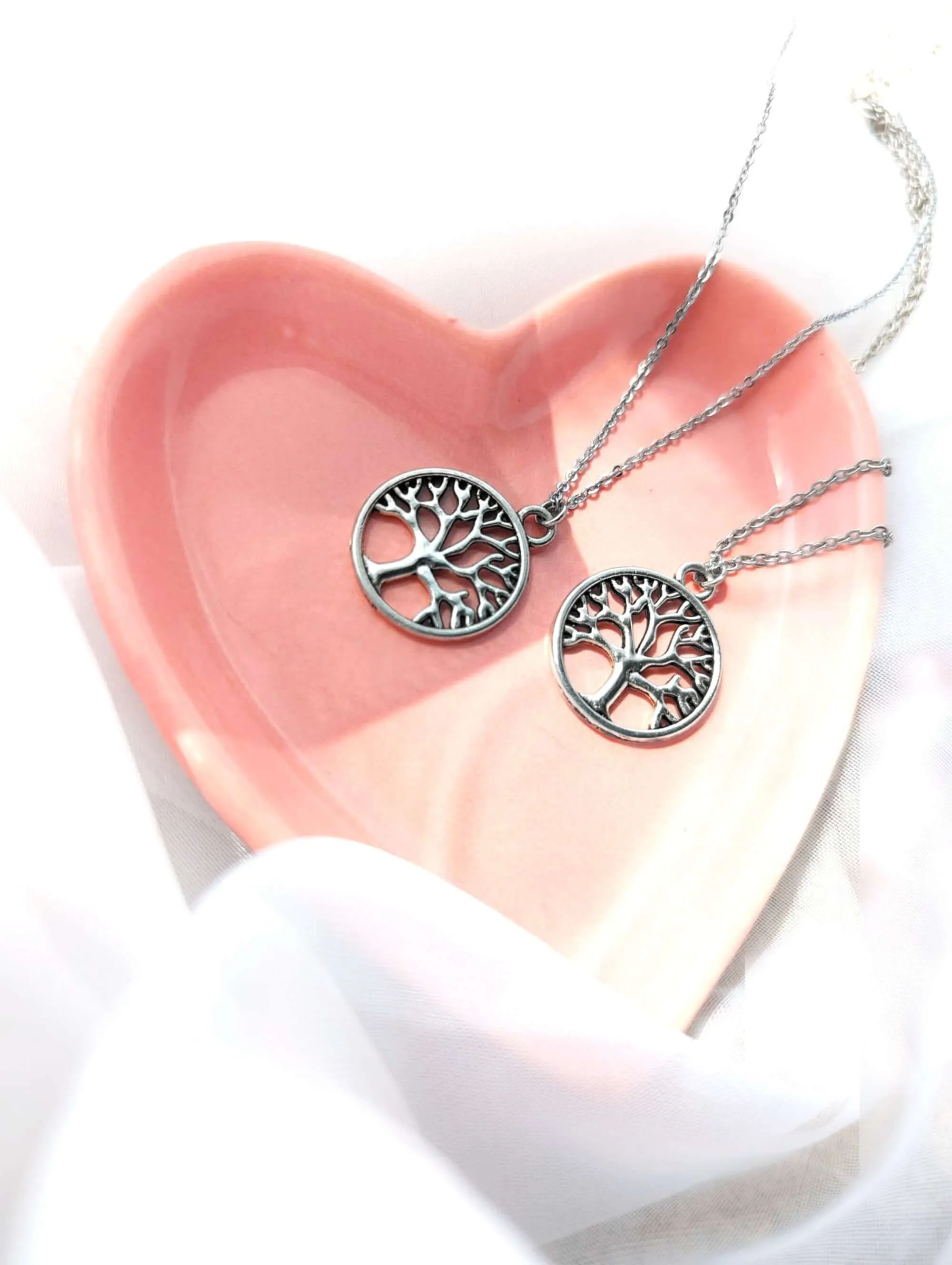 Silver Tree of Life Family Pendant Necklace