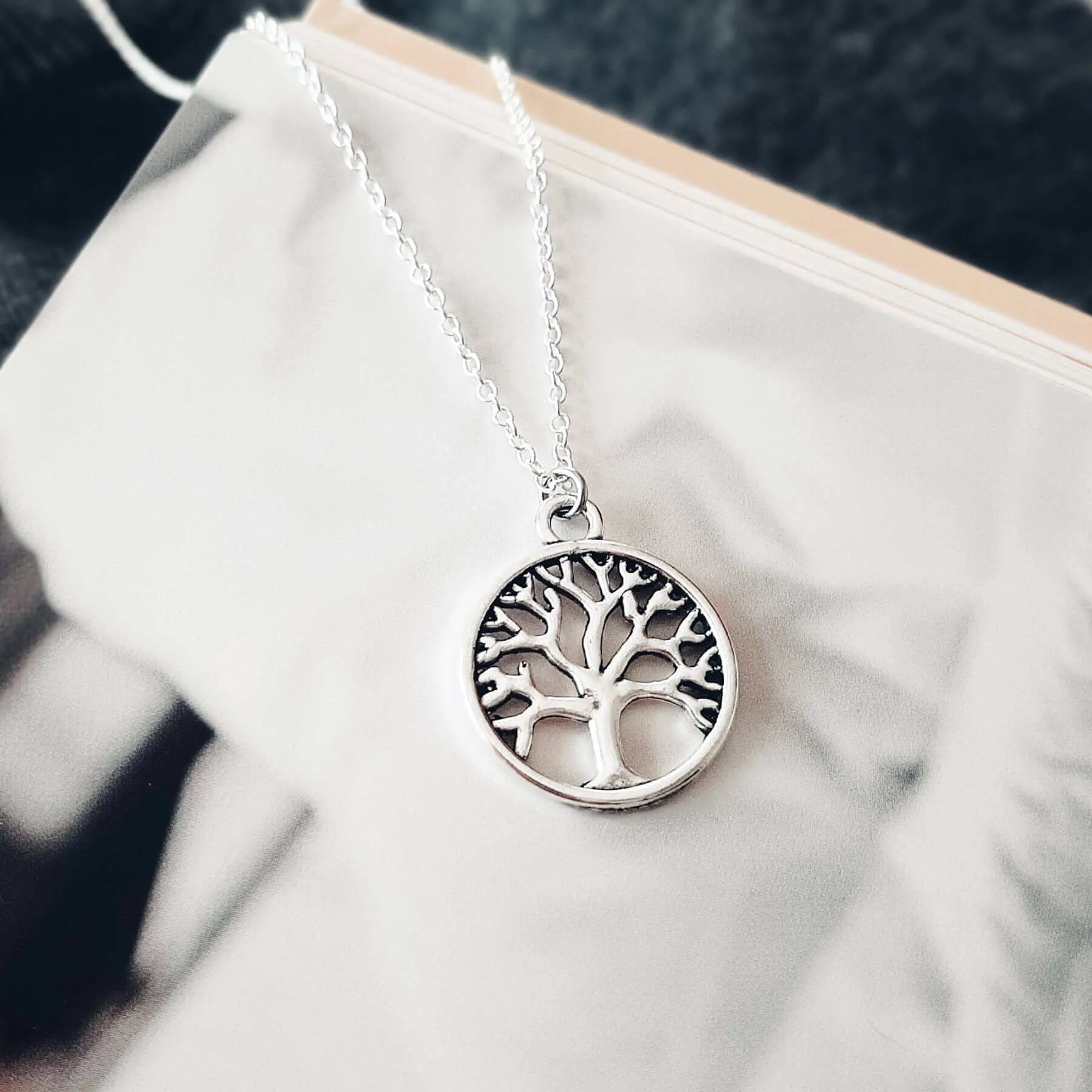 Silver Tree of Life Family Pendant Necklace