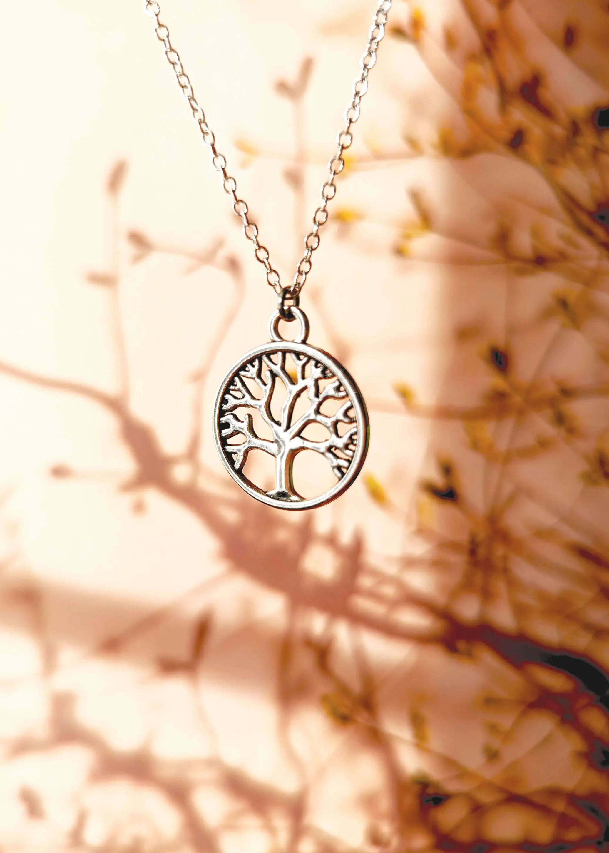 Silver Tree of Life Family Pendant Necklace