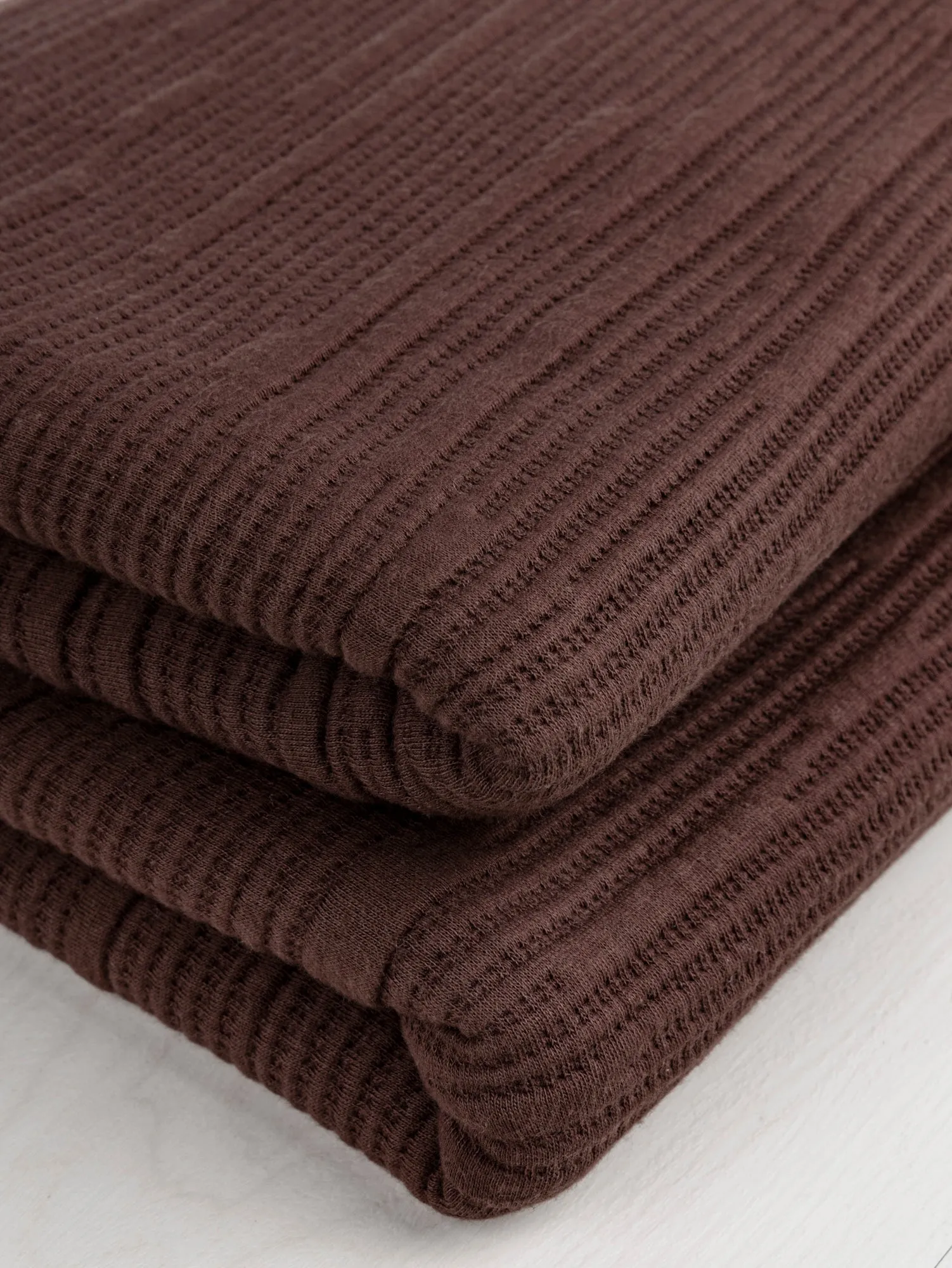 Stripe Textured Jacquard Knit Deadstock - Cinnamon - Swatch