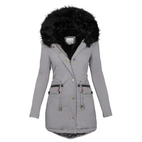 Thick Warm Close Fit Hooded Women's Winter Jacket