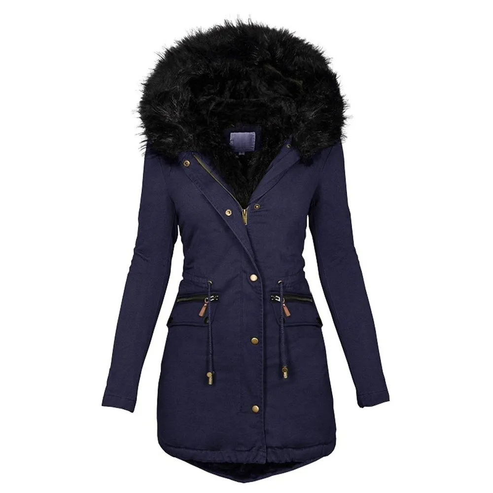 Thick Warm Close Fit Hooded Women's Winter Jacket