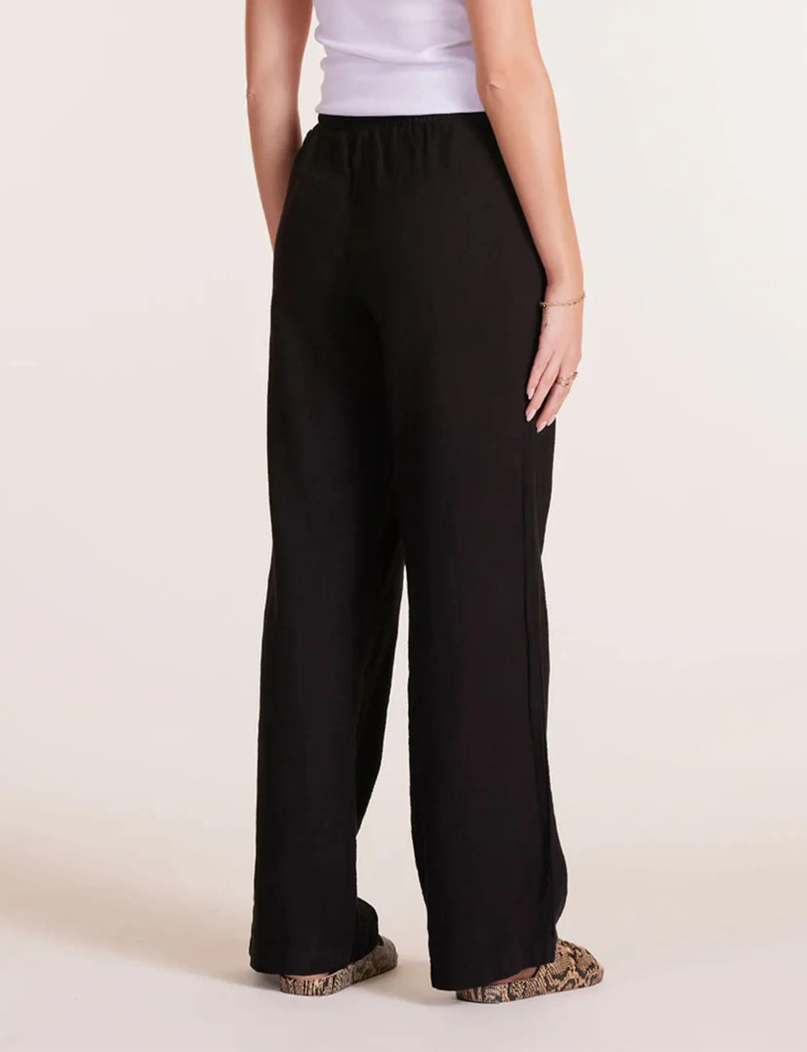 Wide Leg Pocket Pant, Black