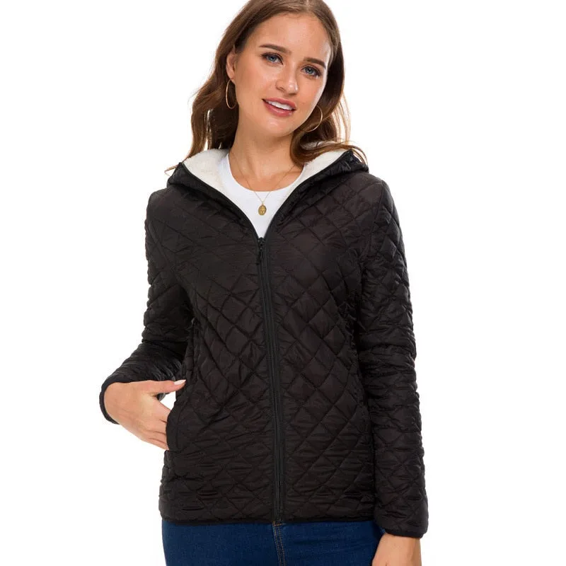 Womens Hooded Jackets Casual Warm